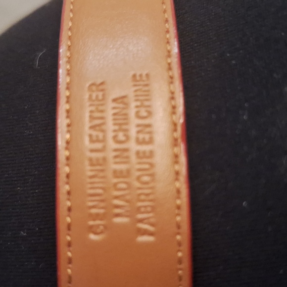 Ralph Lauren Red Leather Belt Size 32" 35" Med - Picture 5 of 5